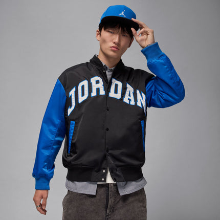 Air Jordan Mens Collegiate Varsity Jacket - Black/Sport Blue