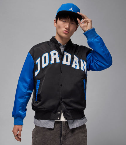 Air Jordan Mens Collegiate Varsity Jacket - Black/Sport Blue