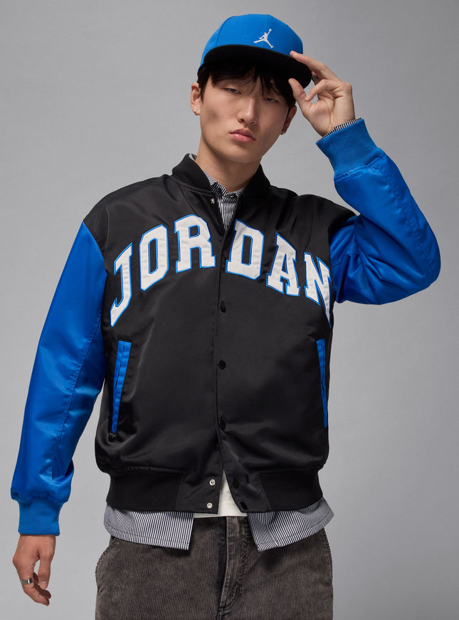 Air Jordan Mens Collegiate Varsity Jacket - Black/Sport Blue