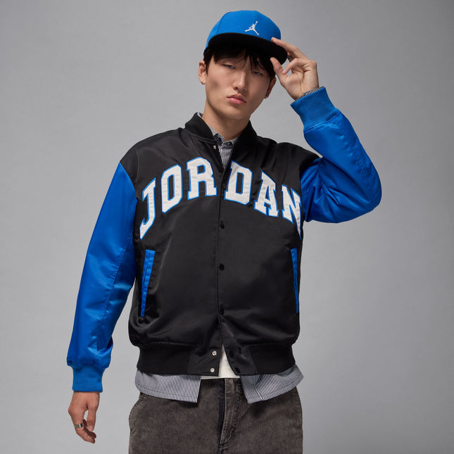 Air Jordan Mens Collegiate Varsity Jacket - Black/Sport Blue