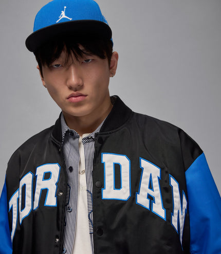 Air Jordan Mens Collegiate Varsity Jacket - Black/Sport Blue