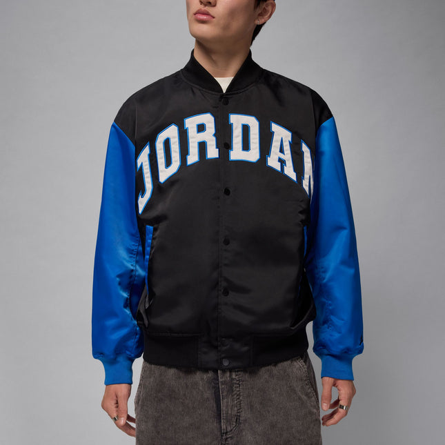 Air Jordan Mens Collegiate Varsity Jacket - Black/Sport Blue