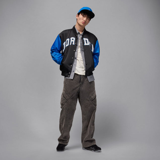 Air Jordan Mens Collegiate Varsity Jacket - Black/Sport Blue