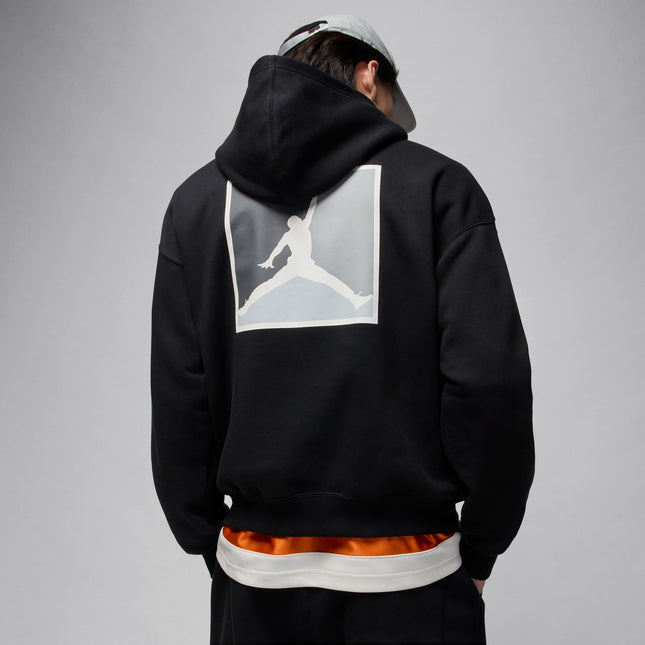 Air Jordan Mens Graphic Pullover Hoodie - Black/White