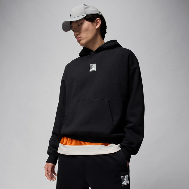 Air Jordan Mens Graphic Pullover Hoodie - Black/White