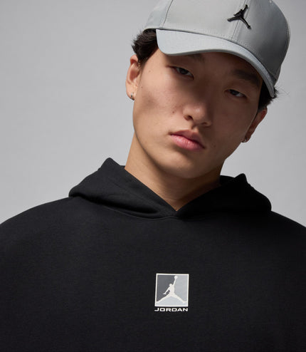 Air Jordan Mens Graphic Pullover Hoodie - Black/White