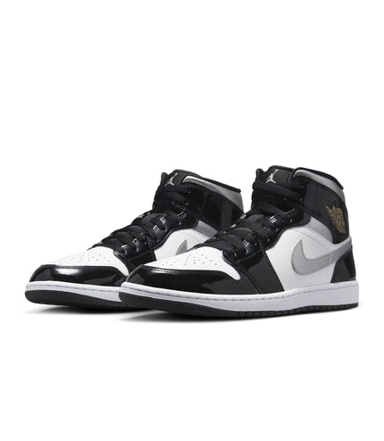 Air Jordan Mens 1 Mid - Black Patent