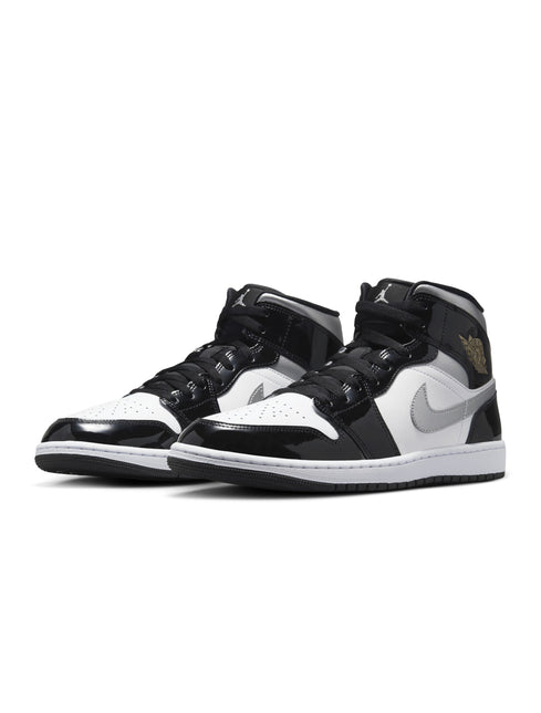 Air Jordan Mens 1 Mid - Black Patent