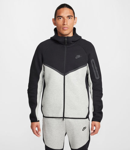 Nike Mens Tech Full Zip Windrunner Hoodie - Dark Grey/Black