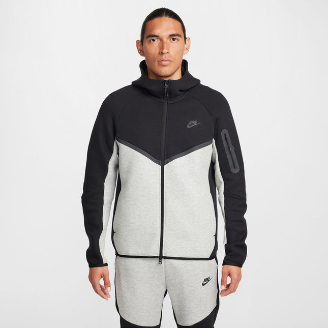 Nike Mens Tech Full Zip Windrunner Hoodie - Dark Grey/Black