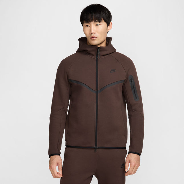 Nike Mens Tech Full Zip Windrunner Hoodie - Brown/Black