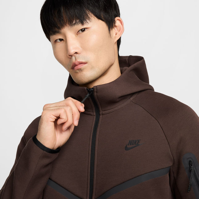 Nike Mens Tech Full Zip Windrunner Hoodie - Brown/Black