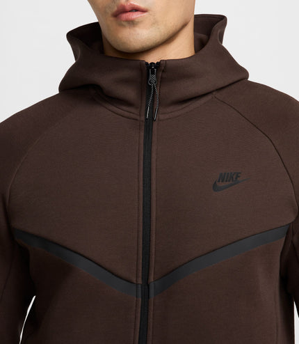 Nike Mens Tech Full Zip Windrunner Hoodie - Brown/Black