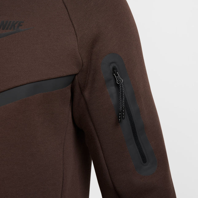 Nike Mens Tech Full Zip Windrunner Hoodie - Brown/Black