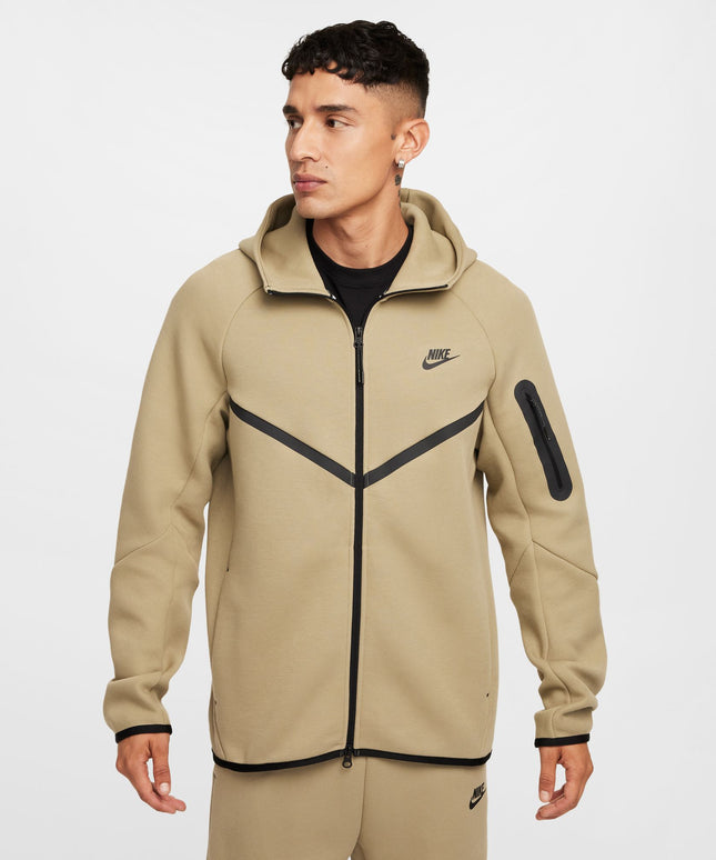 Sudadera con capucha Nike Tech Windrunner con cremallera completa para hombre - Verde oliva neutro/negro