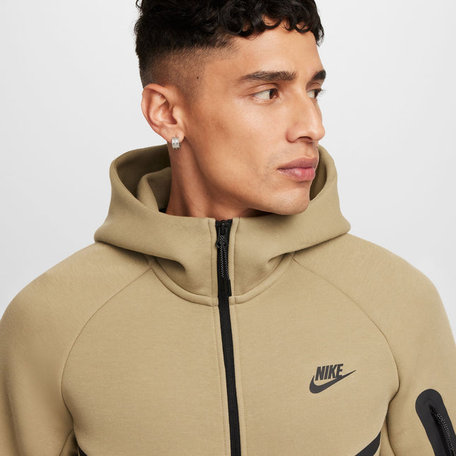 Nike Mens Tech Full Zip Windrunner Hoodie - Neutral Olive/Black