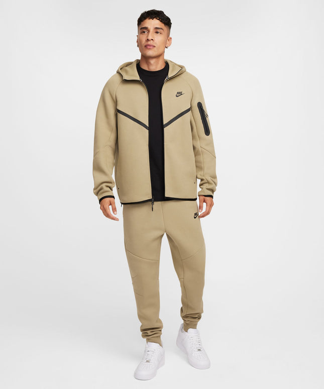 Sudadera con capucha Nike Tech Windrunner con cremallera completa para hombre - Verde oliva neutro/negro