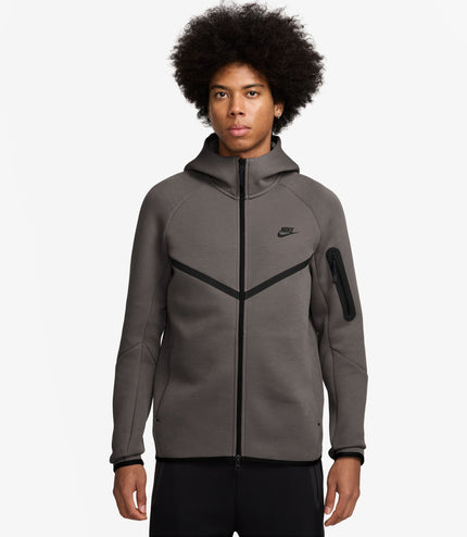 Nike Mens Tech Fleece Cave Full Zip Runner Hoodie - Stone