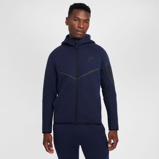 Nike Mens Tech Full Zip Windrunner Hoodie - Obsidian/Black