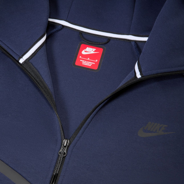 Nike Mens Tech Full Zip Windrunner Hoodie - Obsidian/Black