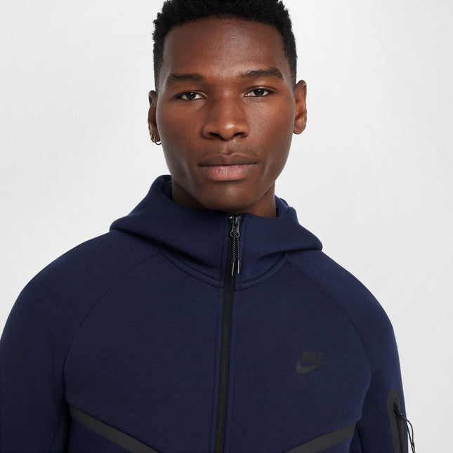 Nike Mens Tech Full Zip Windrunner Hoodie - Obsidian/Black