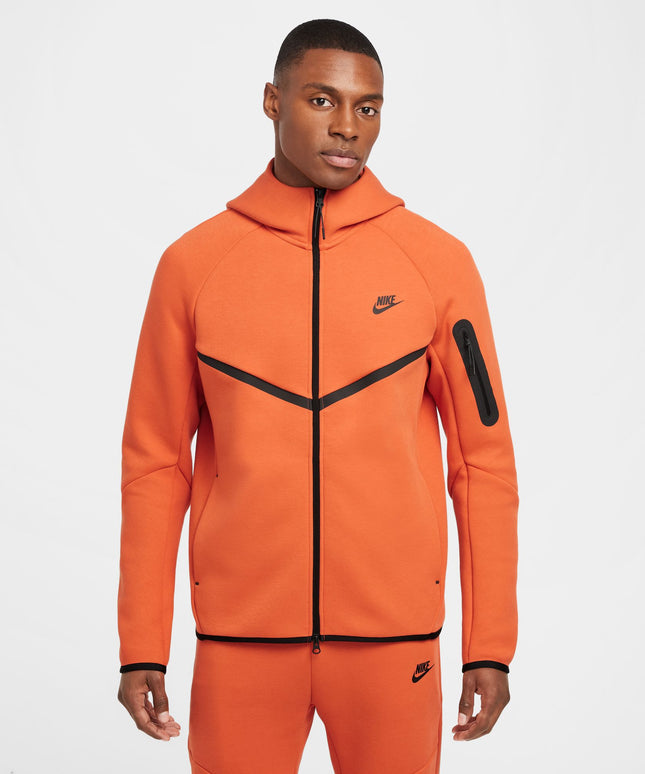Sudadera con capucha Nike Tech Windrunner con cremallera completa para hombre - Coral vintage