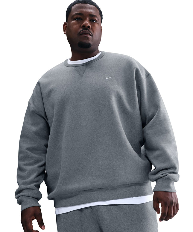 Nike Mens Heavyweight Solo Swoosh Crewneck - Dark Grey