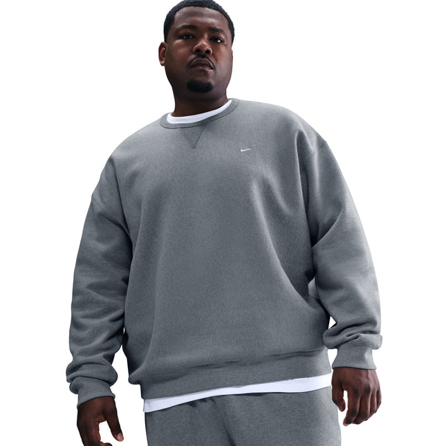 Nike Mens Heavyweight Solo Swoosh Crewneck - Dark Grey