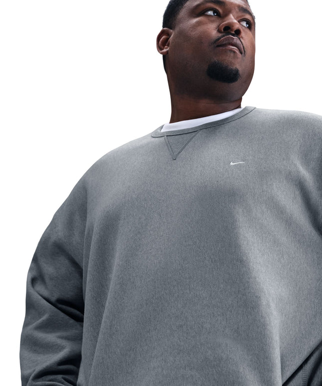 Nike Mens Heavyweight Solo Swoosh Crewneck - Dark Grey