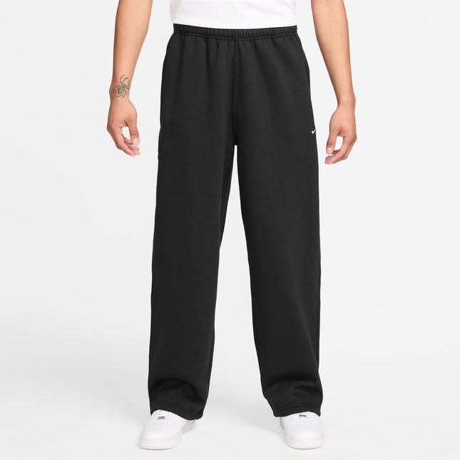 Nike Mens Solo Swoosh Open Hem Sweatpants - Black