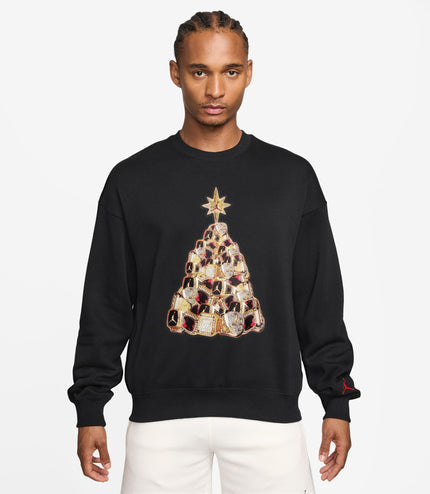 Air Jordan Mens Holiday Fleece Crewneck - Black
