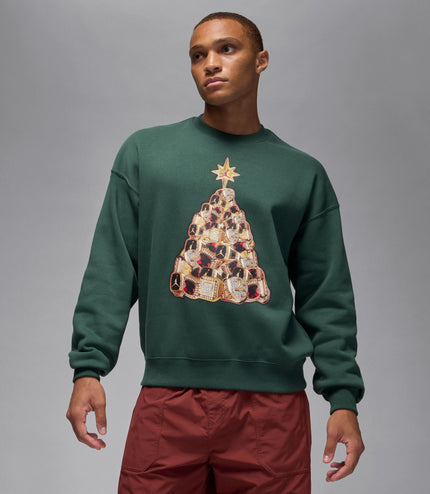 Air Jordan Mens Holiday Fleece Crewneck - Midnight Green
