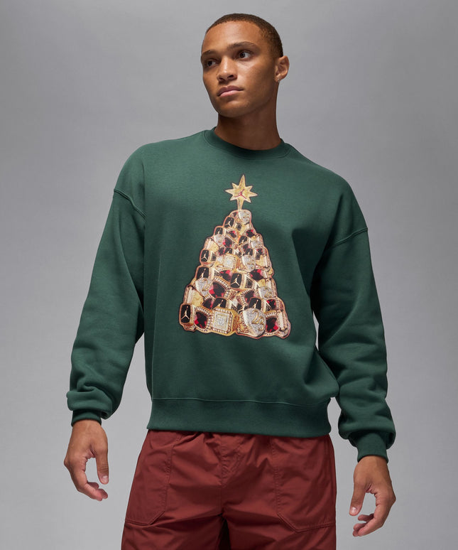 Air Jordan Mens Holiday Fleece Crewneck - Midnight Green