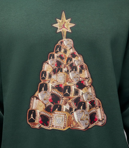 Air Jordan Mens Holiday Fleece Crewneck - Midnight Green