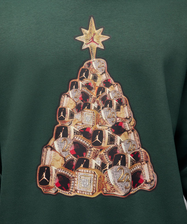 Air Jordan Mens Holiday Fleece Crewneck - Midnight Green