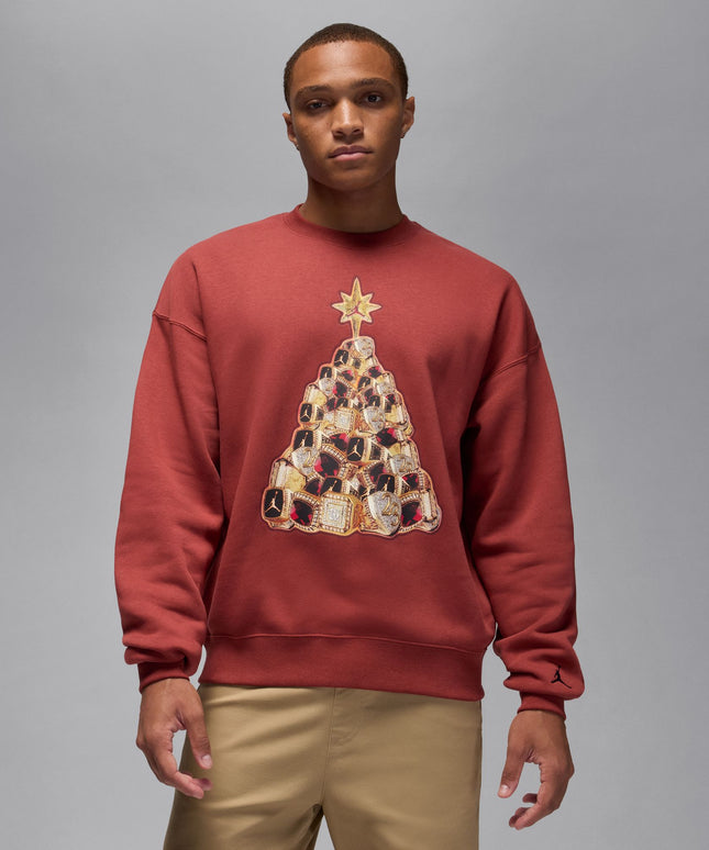 Air Jordan Mens Holiday Fleece Crewneck - Redstone
