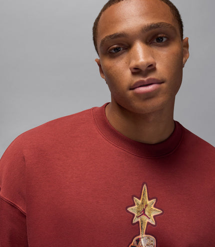 Air Jordan Mens Holiday Fleece Crewneck - Redstone