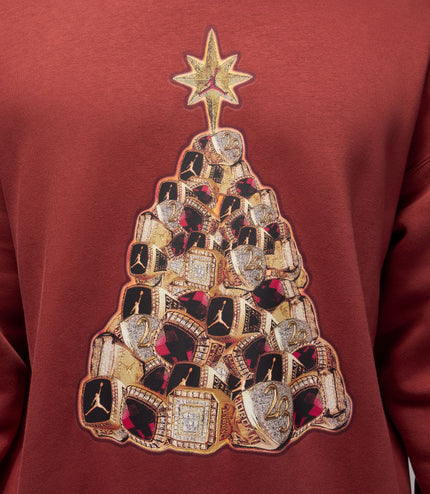 Air Jordan Mens Holiday Fleece Crewneck - Redstone