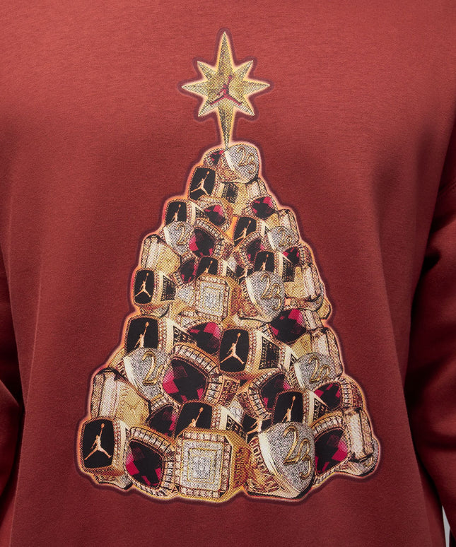 Air Jordan Mens Holiday Fleece Crewneck - Redstone