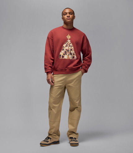 Air Jordan Mens Holiday Fleece Crewneck - Redstone
