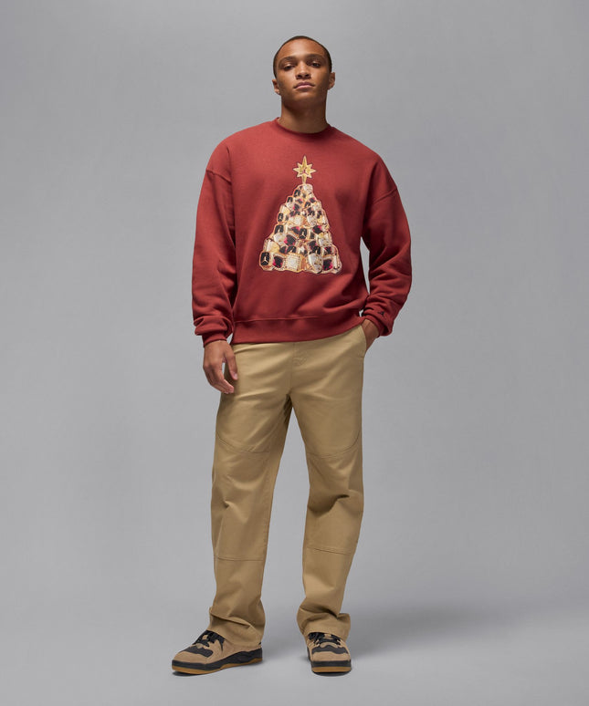 Air Jordan Mens Holiday Fleece Crewneck - Redstone