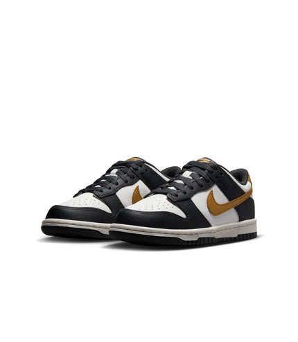 Nike Big Kids Dunk Low - Summit White/Metallic Gold