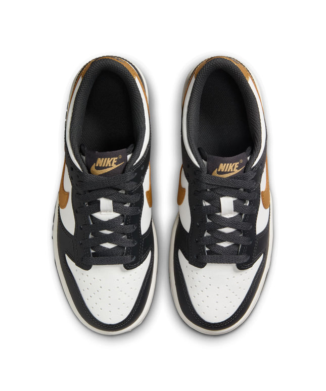 Nike Big Kids Dunk Low - Summit White/Metallic Gold
