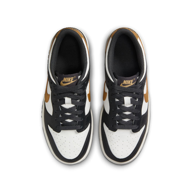 Nike Big Kids Dunk Low - Summit White/Metallic Gold