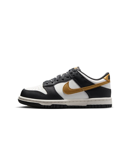 Nike Big Kids Dunk Low - Summit White/Metallic Gold