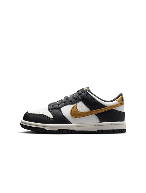 Nike Big Kids Dunk Low - Summit White/Metallic Gold