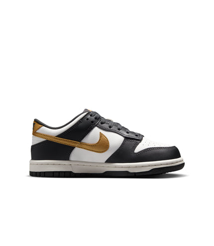 Nike Big Kids Dunk Low - Summit White/Metallic Gold