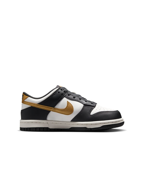 Nike Big Kids Dunk Low - Summit White/Metallic Gold