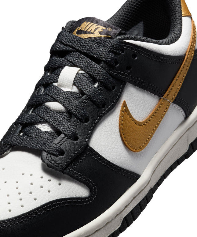 Nike Big Kids Dunk Low - Summit White/Metallic Gold