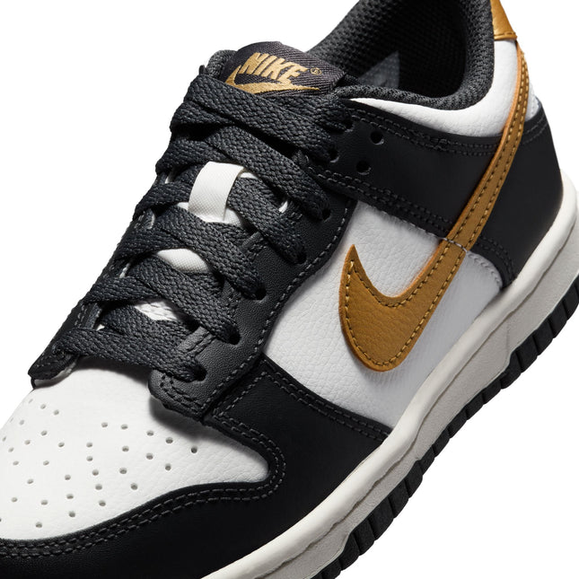 Nike Big Kids Dunk Low - Summit White/Metallic Gold